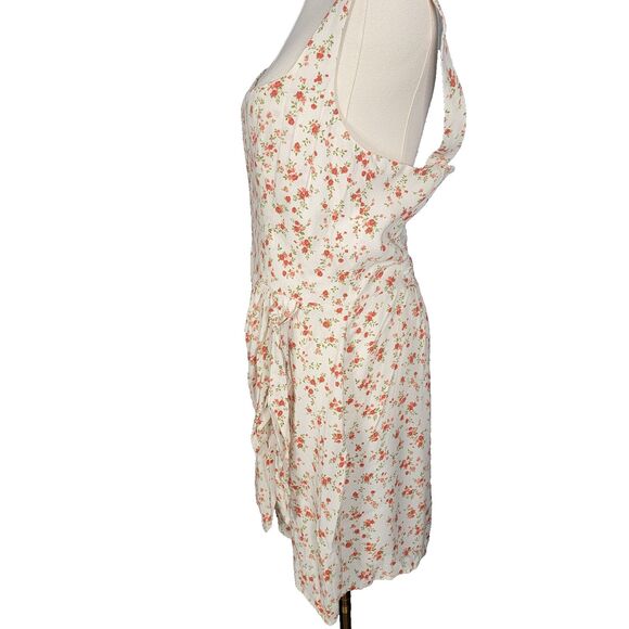 Reformation  Dress Sz 10 Hedy Faux Wrap Excellent Spring Mini Floral Guest Ivory - Picture 4 of 17